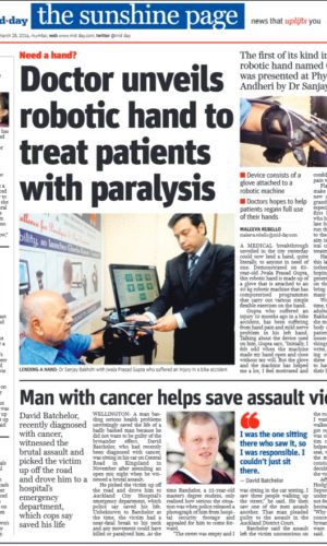 doctor unveils robotic hand to treat patients with paralysis